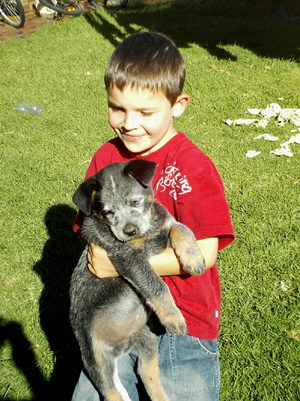 Pup #2 - Zak "Rip" with his new person, Boyd - Don't forget to VOTE for ME!